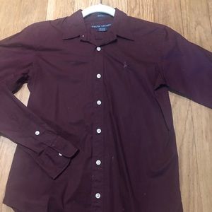 Ralph Lauren Burgundy Women’s Dress Shirt - Size 2